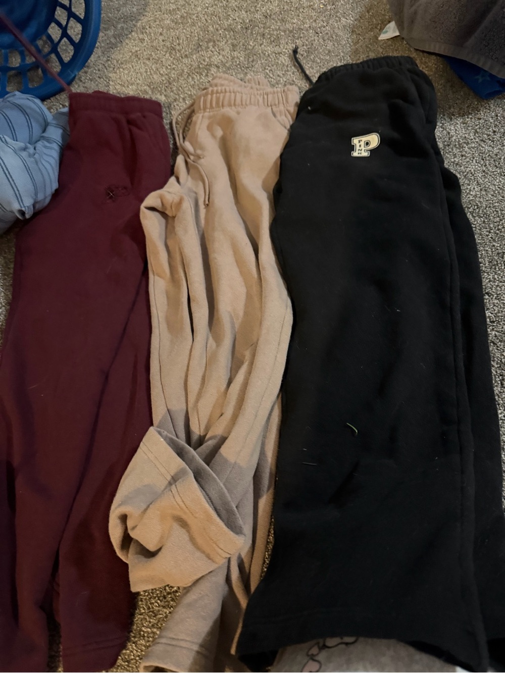 PINK Victoria's Secret Track Joggers - Black, Tan, Burgundy